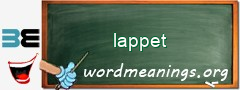 WordMeaning blackboard for lappet